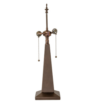 Meyda Tiffany - 16873 - Two Light Table Base - Obelisk - Mahogany Bronze