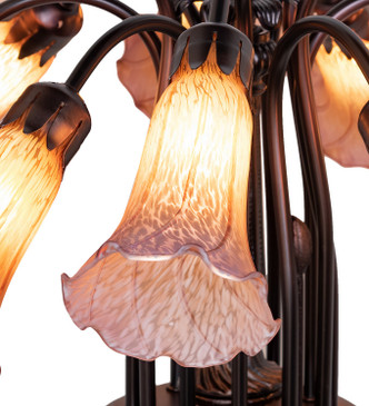 Amber/Purple 12 Light Chandelier (17959)