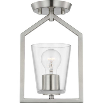 Progress Lighting - P350258-009 - One Light Semi Flush Mount - Vertex - Brushed Nickel