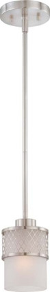 Nuvo Lighting - 60-4688 - One Light Mini Pendant - Fusion - Brushed Nickel