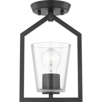 Progress Lighting - P350258-31M - One Light Semi Flush Mount - Vertex - Matte Black