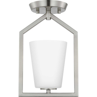 Progress Lighting - P350259-009 - One Light Semi Flush Mount - Vertex - Brushed Nickel