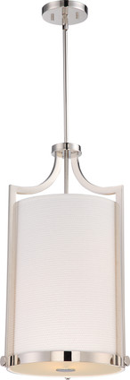 Nuvo Lighting - 60-5882 - Three Light Foyer Pendant - Meadow - Polished Nickel