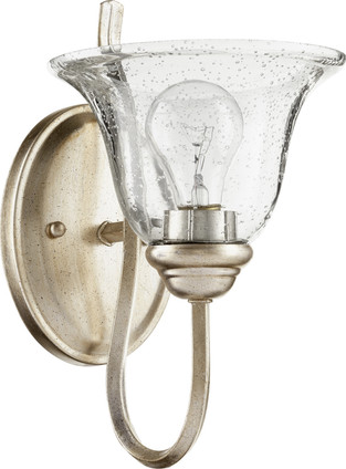 Quorum - 5510-1-60 - One Light Wall Mount - Spencer - Aged Silver Leaf|Clear Seeded
