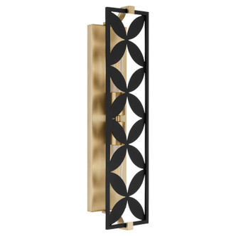 Quorum - 583-2-5980 - Two Light Vanity - Mariposa - Matte Black|Aged Brass