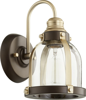 Quorum - 586-1-8086 - One Light Wall Mount - Denny - Aged Brass|Oiled Bronze
