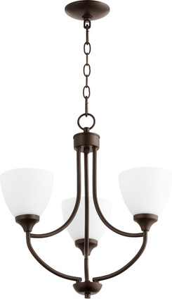 Quorum - 6059-3-86 - Three Light Chandelier - Enclave - Oiled Bronze