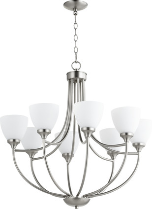 Quorum - 6059-8-65 - Eight Light Chandelier - Enclave - Satin Nickel