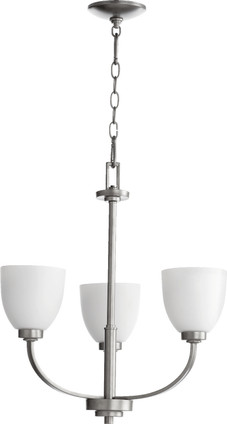 Quorum - 6060-3-64 - Three Light Chandelier - Reyes - Classic Nickel Quorum - 6060-3-64 - Three Light Chandelier - Reyes - Classic Nickel