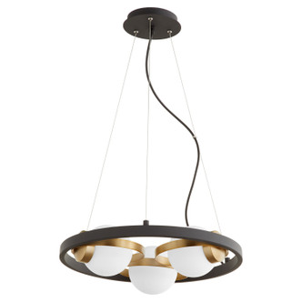 Quorum - 606-3-6980 - Three Light Chandelier - Nimbus - Textured Black|Aged Brass