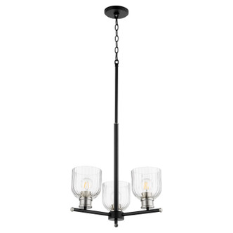 Quorum - 610-3-6965 - Three Light Chandelier - Monarch - Textured Black|Satin Nickel