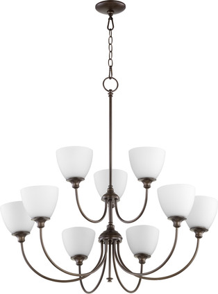 Quorum - 6109-9-86 - Nine Light Chandelier - Celeste - Oiled Bronze