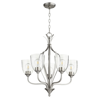 Quorum - 6127-5-265 - Five Light Chandelier - Jardin - Satin Nickel|Clear Seeded