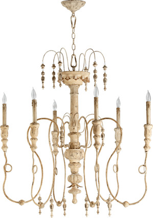 Quorum - 6206-6-70 - Six Light Chandelier - Salento - Persian White
