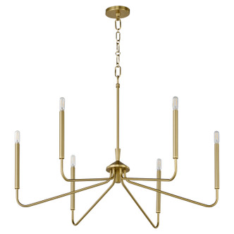 Quorum - 6238-6-80 - Six Light Chandelier - Providence - Aged Brass