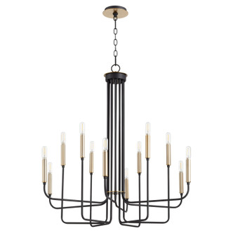 Quorum - 630-126980 - 12 Light Chandelier - Hope - Textured Black|Aged Brass
