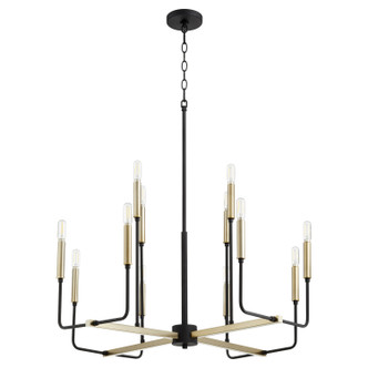 Quorum - 631-126980 - 12 Light Chandelier - Lacy - Textured Black|Aged Brass