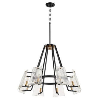 Quorum - 637-8-69 - Eight Light Chandelier - Tioga - Textured Black|Aged Brass