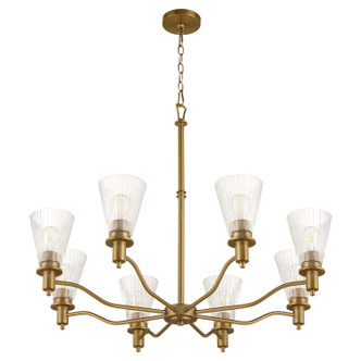 Quorum - 6803-8-47 - Eight Light Chandelier - Lawton - Brushed Brass Quorum - 6803-8-47 - Eight Light Chandelier - Lawton - Brushed Brass