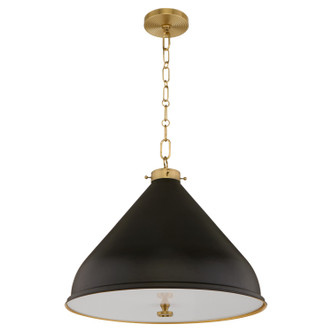 Quorum - 6863-20-5980 - One Light Pendant - Bonnel - Matte Black / Aged Brass Quorum - 6863-20-5980 - One Light Pendant - Bonnel - Matte Black / Aged Brass