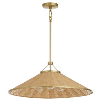 Quorum - 830-3-80 - Three Light Pendant - Cona - Aged Brass