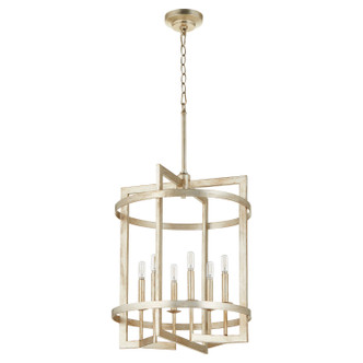 Quorum - 874-6-60 - Six Light Entry - Merrick - Aged Silver Leaf