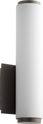 Quorum - 911-86 - LED Wall Mount - 911 LED Lighting Series - Oiled Bronze W/ Matte White Acrylic