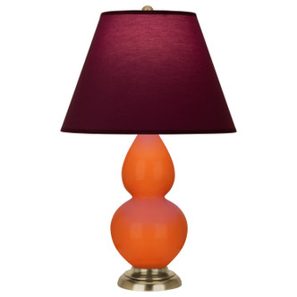 Robert Abbey - 1685P - One Light Accent Lamp - Small Double Gourd - Pumpkin Glazed Ceramic w/Antique Natural Brass