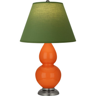 Robert Abbey - 1695G - One Light Accent Lamp - Small Double Gourd - Pumpkin Glazed Ceramic w/Antique Silver