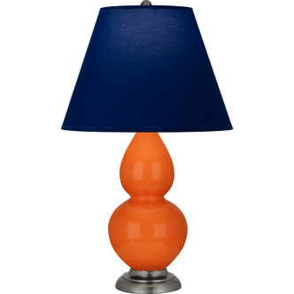 Robert Abbey - 1695N - One Light Accent Lamp - Small Double Gourd - Pumpkin Glazed Ceramic w/Antique Silver