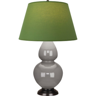 Robert Abbey - 1749G - One Light Table Lamp - Double Gourd - Smokey Taupe Glazed Ceramic w/Deep Patina Bronze
