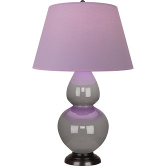 Robert Abbey - 1749L - One Light Table Lamp - Double Gourd - Smokey Taupe Glazed Ceramic w/Deep Patina Bronze