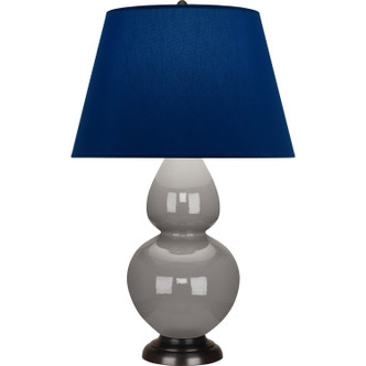 Robert Abbey - 1749N - One Light Table Lamp - Double Gourd - Smokey Taupe Glazed Ceramic w/Deep Patina Bronze