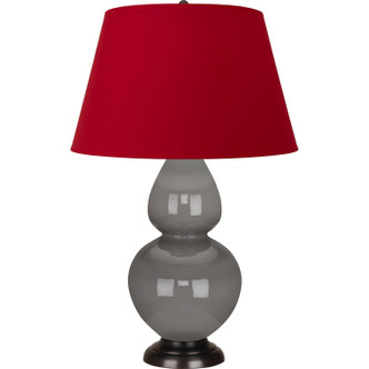 Robert Abbey - 1749R - One Light Table Lamp - Double Gourd - Smokey Taupe Glazed Ceramic w/Deep Patina Bronze