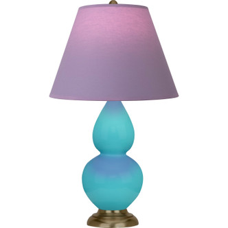 Robert Abbey - 1760L - One Light Accent Lamp - Small Double Gourd - Egg Blue Glazed Ceramic w/Antique Natural Brass