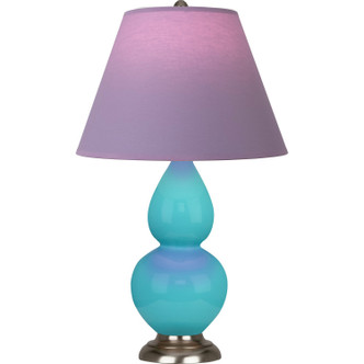 Robert Abbey - 1761L - One Light Accent Lamp - Small Double Gourd - Egg Blue Glazed Ceramic w/Antique Silver
