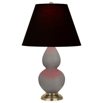 Robert Abbey - 1768K - One Light Accent Lamp - Small Double Gourd - Smokey Taupe Glazed Ceramic w/Antique Natural Brass