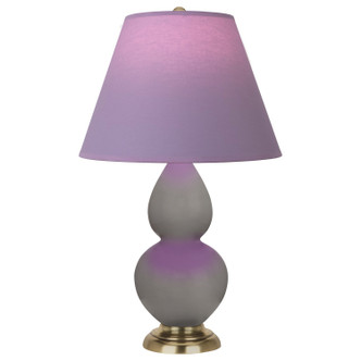 Robert Abbey - 1768L - One Light Accent Lamp - Small Double Gourd - Smokey Taupe Glazed Ceramic w/Antique Natural Brass