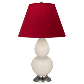 Robert Abbey - 1776R - One Light Accent Lamp - Small Double Gourd - Bone Glazed Ceramic w/Antique Silver