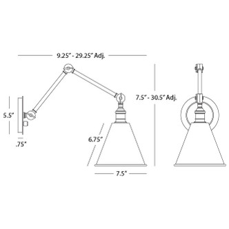 Alloy One Light Wall Sconce (2418G)