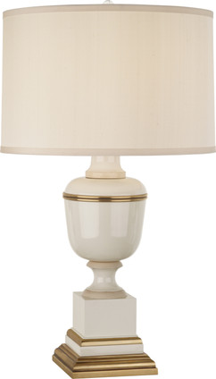 Robert Abbey - 2601X - One Light Table Lamp - Annika - Ivory Lacquered Paint w/Natural Brass Ivory Crackle