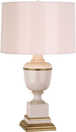 Robert Abbey - 2605 - One Light Accent Lamp - Annika - Blush Lacquered Paint w/Natural Brass Ivory Crackle