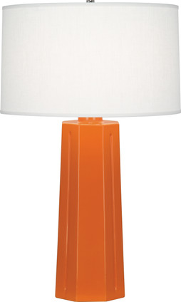 Robert Abbey - 963 - One Light Table Lamp - Mason - Pumpkin Glazed Ceramic