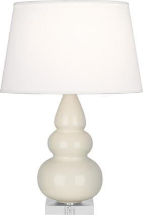 Robert Abbey - A294X - One Light Accent Lamp - Small Triple Gourd - Bone Glazed Ceramic w/Lucite