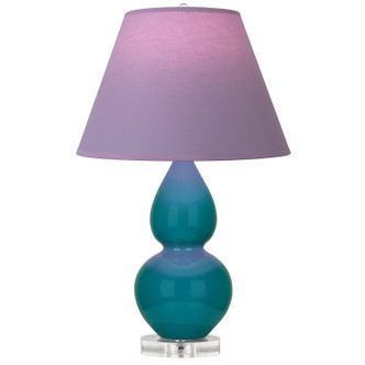 Robert Abbey - A773L - One Light Accent Lamp - Small Double Gourd - Peacock Glazed Ceramic w/Lucite