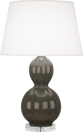 Robert Abbey - CG997 - One Light Table Lamp - Williamsburg Randolph - Gray Taupe Glazed Ceramic w/Lucite
