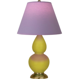 Robert Abbey - CI10L - One Light Accent Lamp - Small Double Gourd - Citron Glazed Ceramic w/Antique Natural Brass