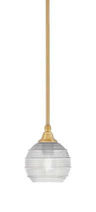 Toltec Lighting - 23-NAB-5110 - One Light Mini Pendant - Stem - New Age Brass