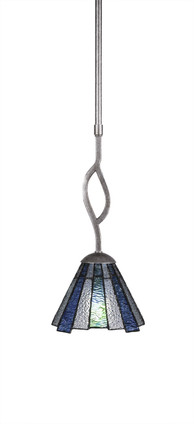 Toltec Lighting - 240-AS-9325 - One Light Mini Pendant - Revo - Aged Silver