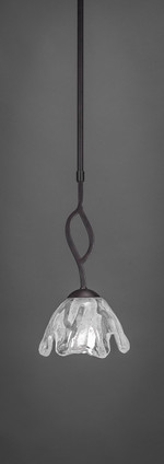 Toltec Lighting - 240-DG-729 - One Light Mini Pendant - Revo - Dark Granite